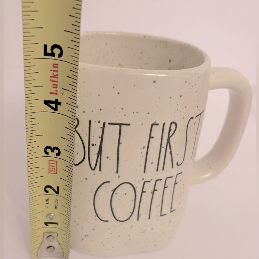Rae Dunn Artisan Collection by Magenta “BUT FIRST, COFFEE “ Black Speckled Mug - Picture 8 of 10